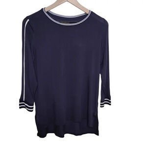 Donna Karan Sleepwear Navy Blue Sleep Top, Small